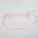 Carnival bandage "Lolita", pink color with white braid