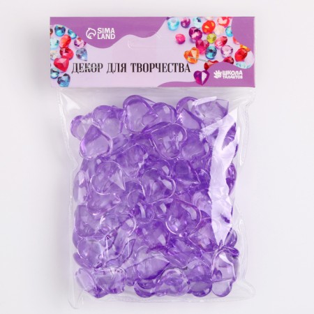 Plastic sores are decorative, set of 100 pcs., Size 1 pc. - 2 × 2 cm, purple color-1
