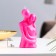 Figure candle "Lovers", 12 cm, pink