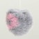 Clog for kittens on a stand, 30 x 24 x 35 cm, jute, dark gray with pink paws