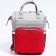 Women's backpack with a thermal carman, thermal drum - portfolio, gray/red color