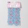 Knitted elements "chamomile", 3.7 × 3.7 cm, 10 pcs, blue/pink color