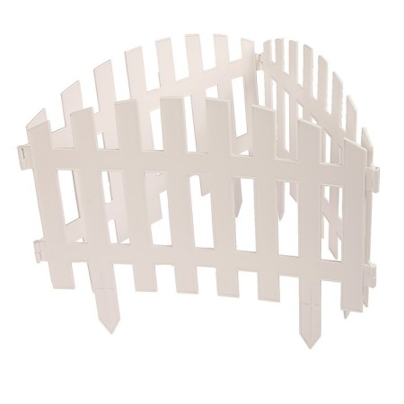 Decorative fence, 35 × 210 cm, 5 sections, plastic, white, RENESSANS, GREENGO-8