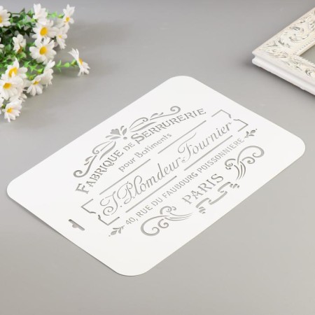 Plastic stencil "Paris" 22x31 cm-1