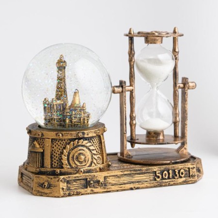 Sanding clock "Triumphal arch", souvenir, with backlight, 16 x 8 x 13.5 cm