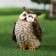 Garden figure "owl winks" 16x16x20cm