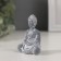 Polystone souvenir "Buddha in the lotus position" Gray 2.5x4x6 cm