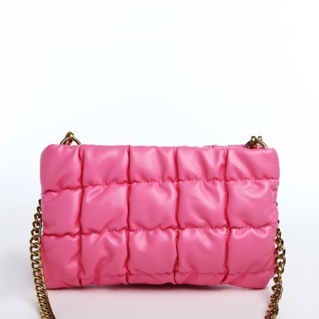 Lightning bag bag, long chain, pink color