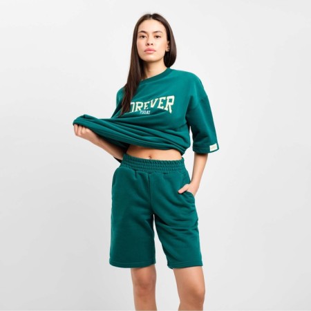 Women's costume with MIST OLD School shorts size 48, green color