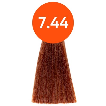 Cream-coloring hair permanent Ollin Professional N-Joy, tone 7/44, blond intensively medal, 100 ml-1