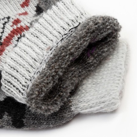 Women's socks "Snowman" Sand color, size 23-2