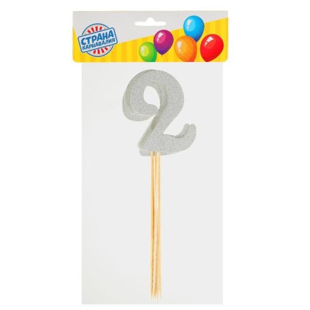 Topper in the “2” cake, set 6 pcs., Mix color-1