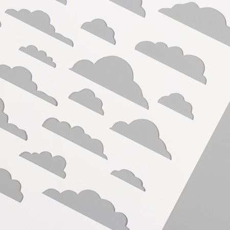 Plastic "Clouds" stencil, 16x24 cm-2