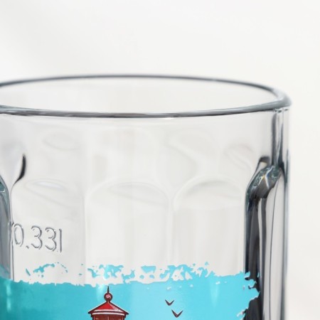 Glass mug for beer "Hamburg. Sea adventure ", 330 ml-3