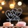 Topper in Mr & MRS cake, silver color