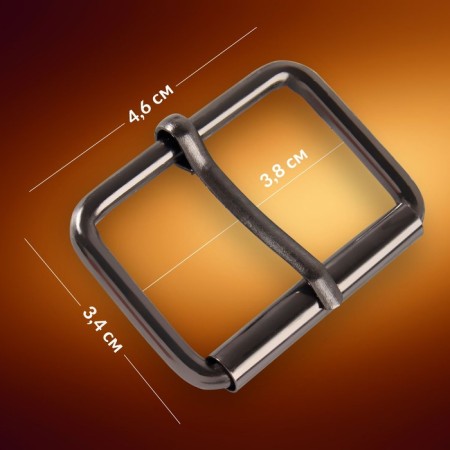 Wire buckle, 4.6 × 3.4 cm, 38 mm, 5 pcs, black nickel color-1
