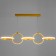 Judy chandelier LED 35W 3000-6000k gold 102xx120 cm