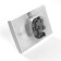 2-seater s/s outlet with a lid, Stekker series Erna, PST16-9015-01, White