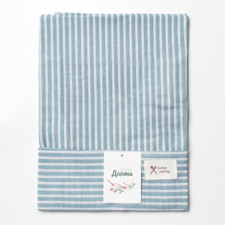 Apron of the Dolyana with a pocket, central blue, 70*65 ± 4cm, 100% HL, mobble-7