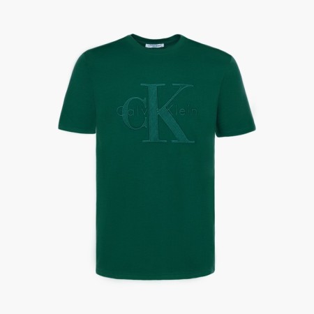 T -shirt male, green color/print mix, size S-4