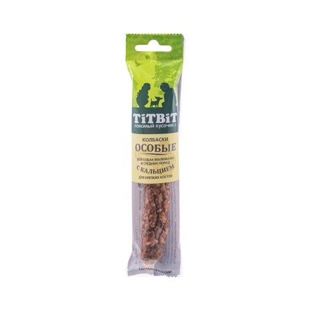 Special sausages with Titbit calcium for dogs of small and medium rocks, 30 g