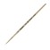 Synthetic brush, round, hard, shortened insert, rubloff series 1310 No. 0, a short handle is saturated with varnish, yellow clip