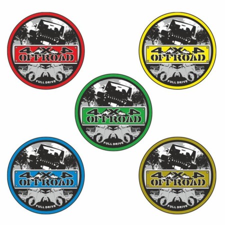 Circle sticker "Off Road 4 x 4", mix, d = 10 cm-1