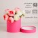 Pink hat box, 18 x 18 cm