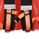 Frame backpack, 35x26x13, Seventeen, girl EVA, black/orange