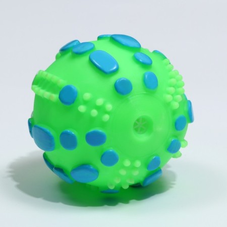 Игрушка пищащая "Чудо-мяч", 6,5 см, зелёная-1