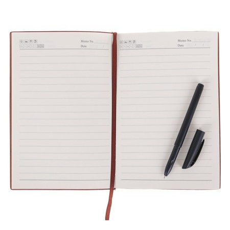 Deliciper of Leduced A5, 100 sheets in a ruler, with a pen for a handle, cover of Light PVC, mix-3