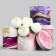 A set of hats for flowers 4 in 1, gift packaging, “marble”, 20 x 17.5 - 16 x 14 cm