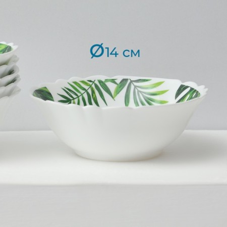 Service table "Fern sheet", 37 items, glass ceramics-7