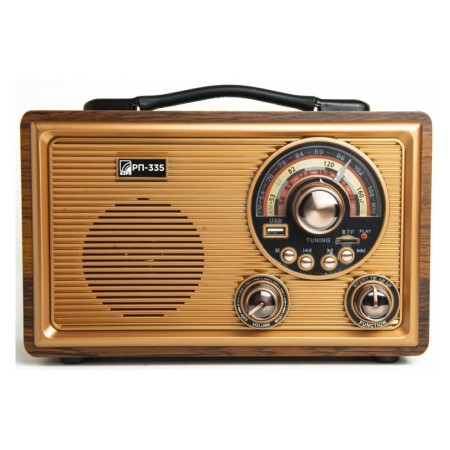 Radio receiver portable signal BZRP RP-335 Brown WSB Microsd