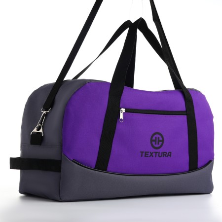 Women's sports bag, textura, average size, gray/lilac color-8