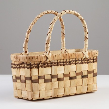 Wicker basket, 27.5 x 11 x 13/26 cm, sequoia