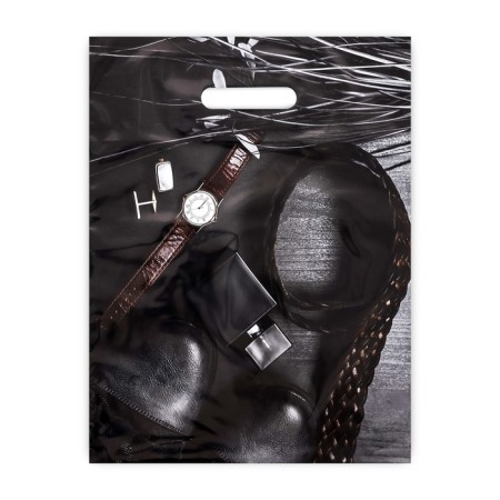 Package "Gift for him", polyethylene with a cut -off pen 31x40 cm, 60 μm