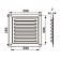 Ventilation grate Zein Lux RM2525Z, 250 x 250 mm, with a grid, metal, gold