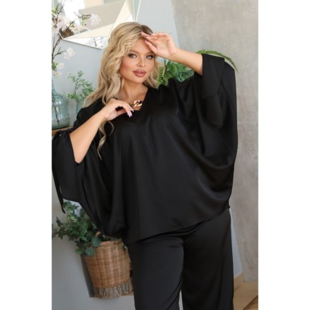 Female suit, size 48, black color-14