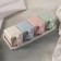 A set of cans for bulk products on a stand, 4 pcs with spoons, color mix