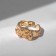 Ring "Roman Lines" minimal, the color of gold, dimensionless
