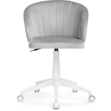 Computer chair Plastic Plastic/velor, white/gray 59x60x78 cm-2