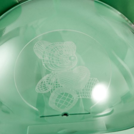 Board Lamp "Cute Bear" LED 3.5W USB AKB Green 12x15x32 cm Risalux-16