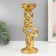 Polystone candlestick for 1 candle "Abstraction. Geometry" Gold 10.5x12x30 cm