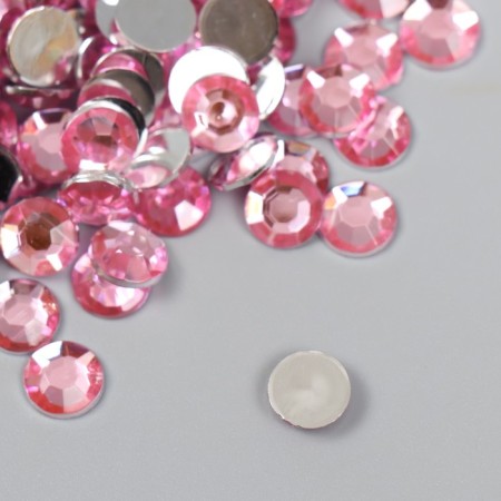Decor for creativity plastic "Rhinestones. Light pink" set 300 pcs d = 0.8 cm-1