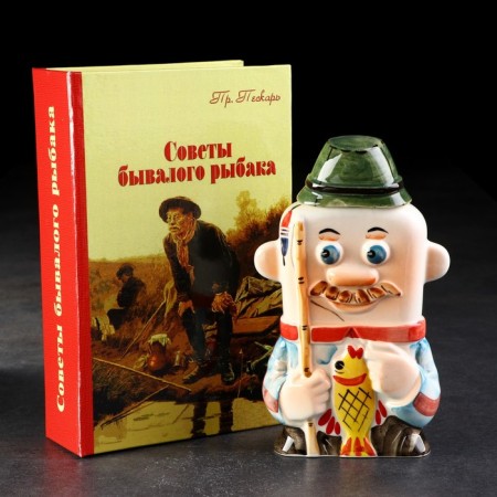 Штоф фарфоровый «Рыбак», 0.35 л, в упаковке книге-6