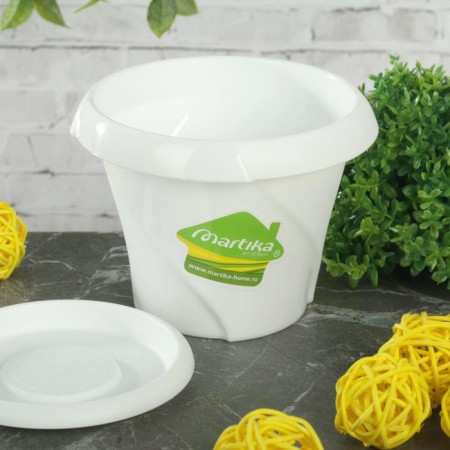 Pot with the Podon "Florian", 300 ml, white color-1