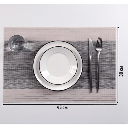 Serving napkin on the Cosmos table, 45 × 30 cm, gray color-1
