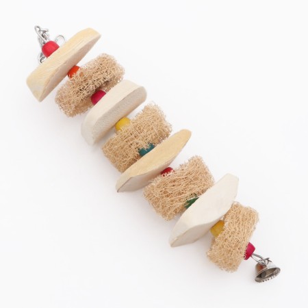 A toy with a karakatitsa carapace, lufu and bell, 25 x 5 cm-5