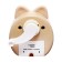 Mechanical sharpener with container, beige/white ears